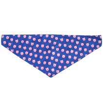 The Worthy Dog 윌버 피그 애견 반다나 S(16.5cm), Navy, 1개
