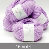 [실] 페더실 실크아크릴 코바늘뜨기 좋은 실 블랭킷 조끼 목도리, 16 violet