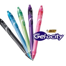 BIC 빅 Gelocity 젤로시티 풀 그립 0.7 젤볼펜 낱개, 적색
