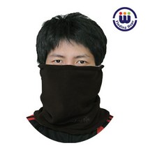 우경몰 따뜻한 2겹 방한 넥워머, 블랙