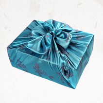글라라세상 선물포장용 양단보자기 중(88x88cm), 하늘색(옥색), 1장