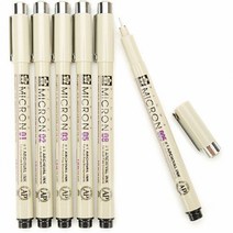 아주문구 SAKURA PIGMA MICRON캘리그라피펜 사쿠라 피그마 마이크론펜, 005블랙, 1개