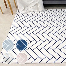 LIVINGM 헤링본 극세사 특대형 러그 160x240 카페트 패드 매트