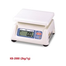 AND 단순 중량 주방 전자저울 KB-2000 1g 단위 최대 2kg, 혼합색상