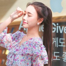 고운머리 묶음머리 포니테일 가발 스타일포니 스트레이트, 애쉬브라운, 1개