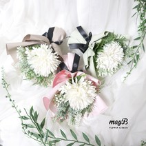 메이비플라워 추모용 미니조화꽃다발 납골당꽃 납골당꾸미기 성묘꽃, 연카키