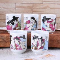 민속술잔 5P세트(춘화)