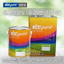 KCC 센스락상도 락카 서페이서 4L(백색) 목재용 하이솔리드 락카페인트, 센스락상도(반.광)-백색