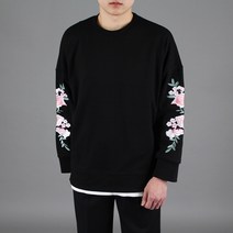 JYDS 남녀공용 꽃자수 오버핏 맨투맨