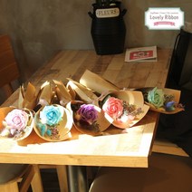 [러블리리본] 퀸장미비누 한송이꽃다발, 스카이