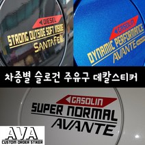 AVA 제네시스쿠페 슬로건 주유구 데칼스티커, 유광화이트(LPG), 1개
