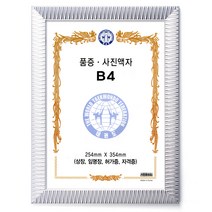 토탈하우스 품증 사진액자 B4 상장 임명장 허가증 자격증 254X354mm, 실버-품증-사진액자-B4