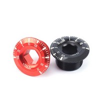 RISK 자전거 크랭크 암볼트M20 픽싱볼트 비비캡 마개 부품, 크랭크 컬러 캡/블랙(오른쪽), 1개