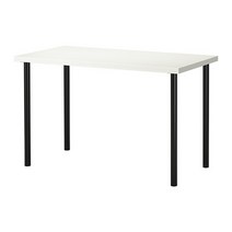 이케아 LINNMON ADILS 120x60 테이블 책상, 상판 블랙블루 다리 그레이 4개