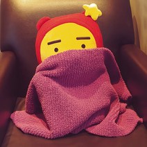 뜨개질 무릎담요 뜨기 DIY 뜨개세트, 레드
