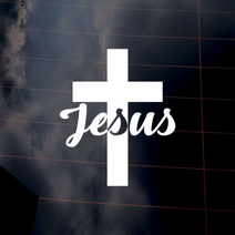 츄스티커 교회스티커 기독교스티커 자동차교회스티커 지져스십자가-08, 기본흰색