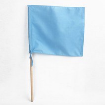 나무막대 게임용 깃발 25x30cm 청기백기 홍기 노랑색 신호기, 하늘색기