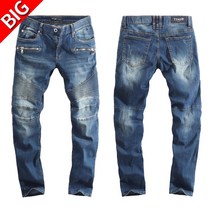 동대문스타일 빅사이즈 남자청바지 30~46 슬림일자 바이커진 TM820