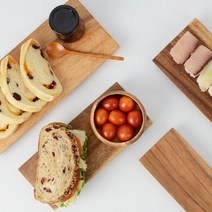 아카시아 원목 정사각 우드 플레이트, 정사각 우드 플레이트 중 1P