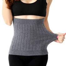 - [그레이-XL]캐시미어 복부워머 보온복대 배워머 허그 복부 하라마키, 1개
