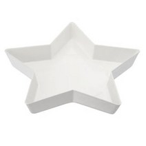 이케아 VINTER 2018 빈테르 별 레드 양초접시, 화이트