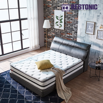 레스토닉 필로우탑 투매트리스 수퍼싱글침대(머드), 단품
