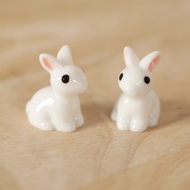 그린테라피 피규어 1개 마리모 장식 꾸미기, 앉은토끼