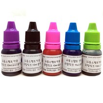 [리필잉크] 자동스탬프 전용 리필잉크(샤이니 트로닷) (10ml 28ml 정량), A.그린(녹색 10ml)