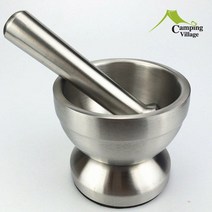 캠핑마을 미니절구 절구통 절구방망이 믹서 스텐절구 주방용품 캠핑