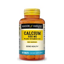 매이슨네츄럴스 칼슘 600mg + D3 타블렛 글루텐 프리, 200개입, 1개