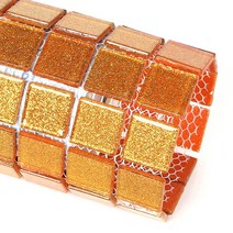 유리모자이크타일 펄오렌지골드(1장), 기본모자이크타일