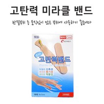 팜스케어 고탄력 미라클밴드 (덕용16매입) 1갑 상처보호신축성일회용밴드반창고, 1개