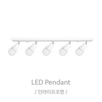 인라이프조명 IB-152 자유봉레일5등 화이트 조명 전구별도