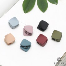 루비아르 V_007 무광 미니사각 집게핀