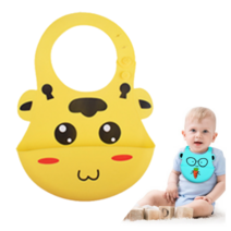 테리케이 귀여운 캐릭터 이유식 방수 실리콘 턱받이 - 어린이집 유아 아기 필수품, 12번-옐로우, 1개