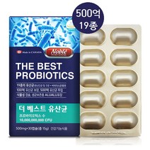 노블 더베스트 유산균 프리 프로 생유산균 비피더스균 신프로 바이오틱스 프락토올리고당 500억 유익균 투입 캡슐, 500.1mg, 1box
