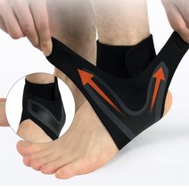 IBAY 농구배구배드민턴테니스자전거런닝 고탄력 발목보호대, 검정