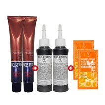 웰라 뉴 콜레스톤 염색약 80g 2개 + 산화제 80ml 산성샴푸파우치, 88/74-오렌지브라운