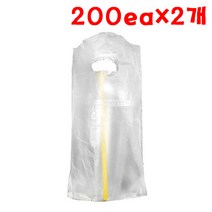 테이크아웃 무지 비닐 캐리어 1구 200개 X 2개 일회용, 본상품선택