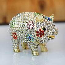 집들이야 꽃돼지 보석함 장식품, PIG09_꽃돼지보석함