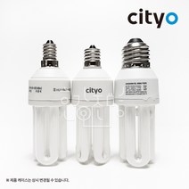 씨티오 삼파장 전구 11W, E14_주광색