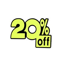 아트사인 쇼카드 와블러 가격인하푯말 할인표시 할인가격 가격표, 1개, 쇼카드(20% OFF)소 3996