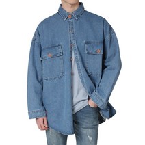 다꾸앙 다꾸앙남자 오버핏 넣어둬 데님 셔츠 자켓 B02K6_ok1097