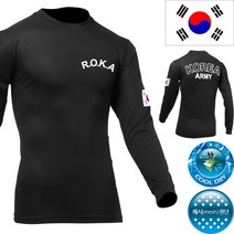 어택존 쿨드라이 ROKA 로카티 긴팔 티셔츠 검정 코리아아미티
