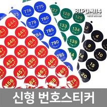 비품114 신형번호스티커 키밴드 키고리 옷장 열쇠 키 찜질방, 적색, 50개