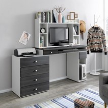 퍼니아트 리첼 입식 컴퓨터책상 풀세트, 월넛