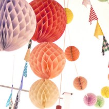 허니컴볼 (21color)-페이퍼 가랜더 수술 배너 모빌 천장 꽃볼 벽장식 데코 꾸미기 가렌드, 5.핑크