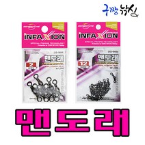 구짱낚시 동명 맨도래(DIS-9444) /흑색 회전도래 채비소품 바다낚시 민물낚시, 7호