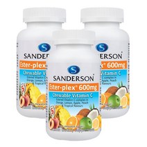 샌더슨 에스터 플렉스(비타민C) 600mg 과일맛 220 츄어블정 X 3개, 1세트