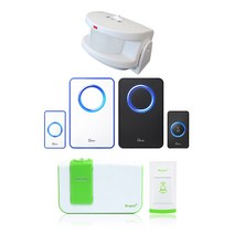 무선 LED 차임벨 초인종, 01_올라잇 화이트그린, 1개